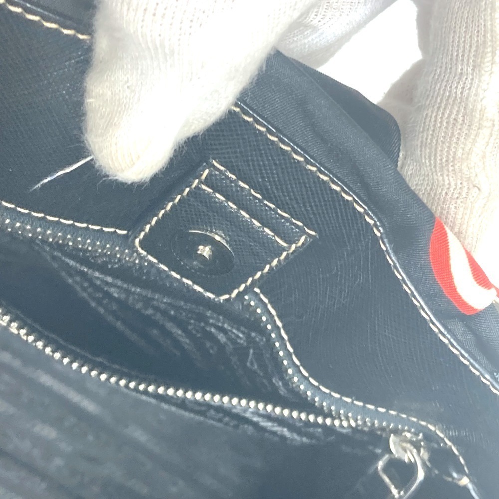 Prada Logo Heart Handbag Nylon Black - Picture 12 of 15
